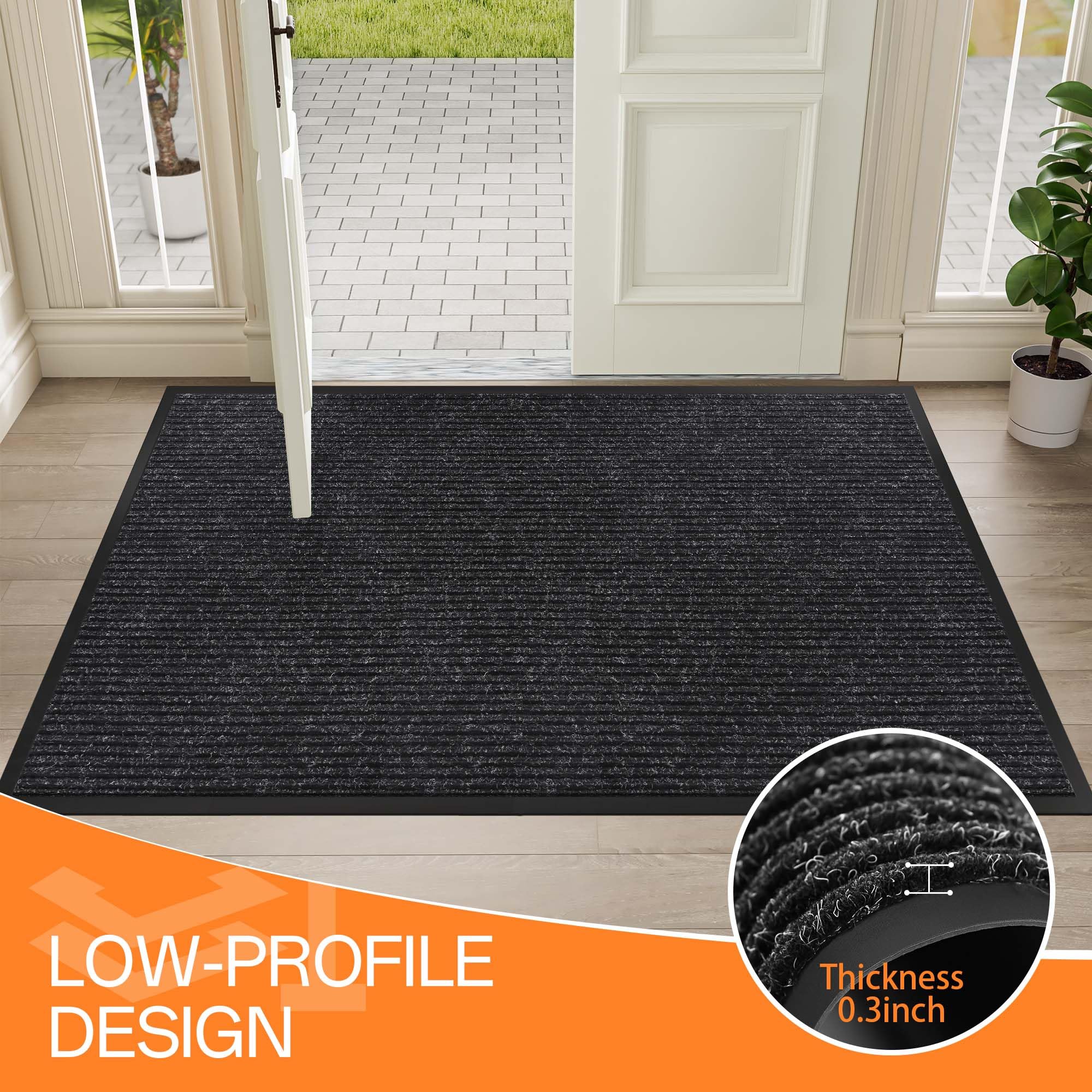 HOMEK door mat easy to clean with vacuum