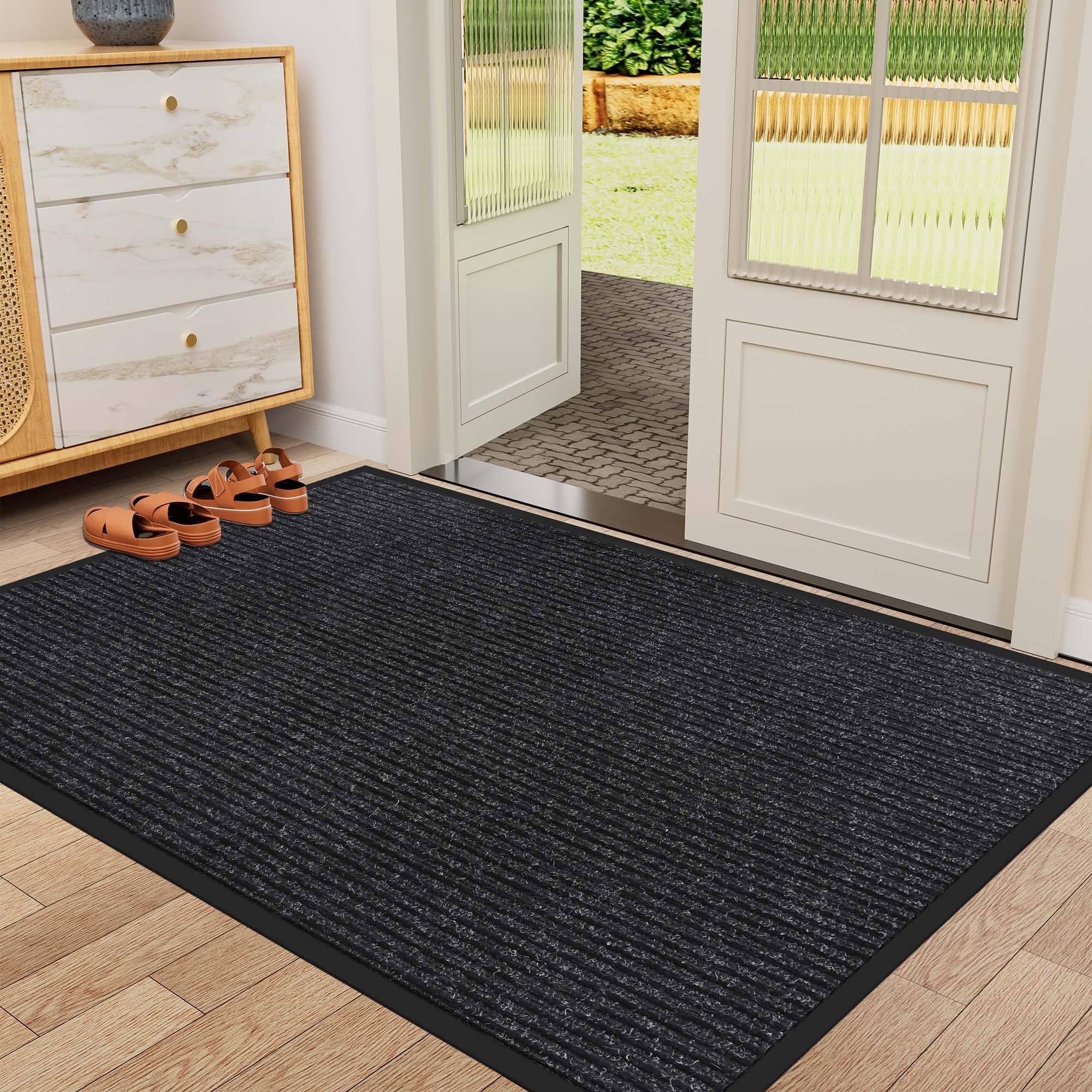 HOMEK door mat in a stylish entryway