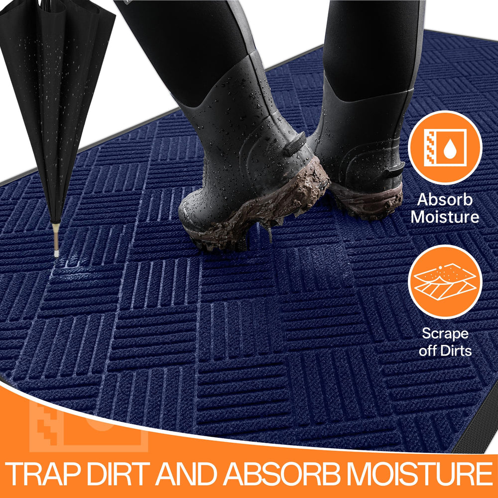 HOMEK Door Mat with non-slip rubber backing