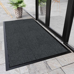 HOMEK doormat back view with non-slip natural rubber