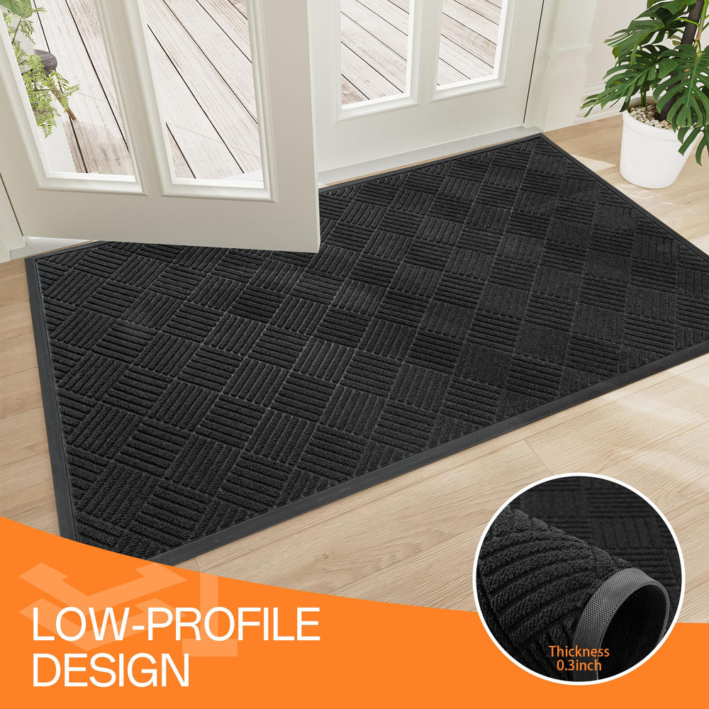 HOMEK doormat in a garden setting