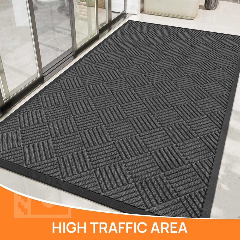 HOMEK doormat showing deep grooves for dirt capture