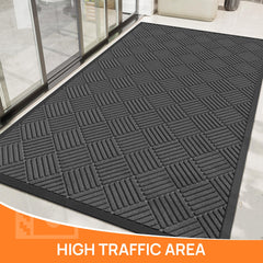 HOMEK doormat showing deep grooves for dirt capture