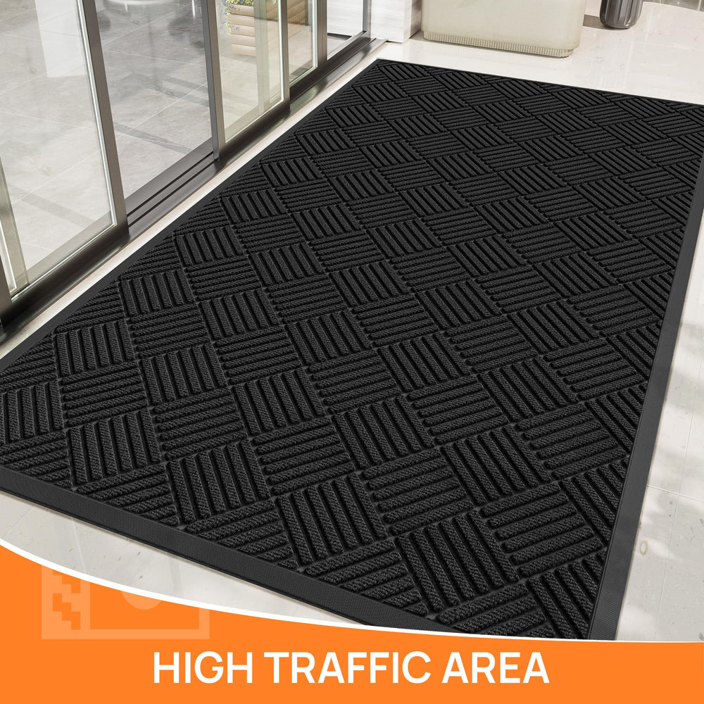 HOMEK doormat showing non-slip rubber backing