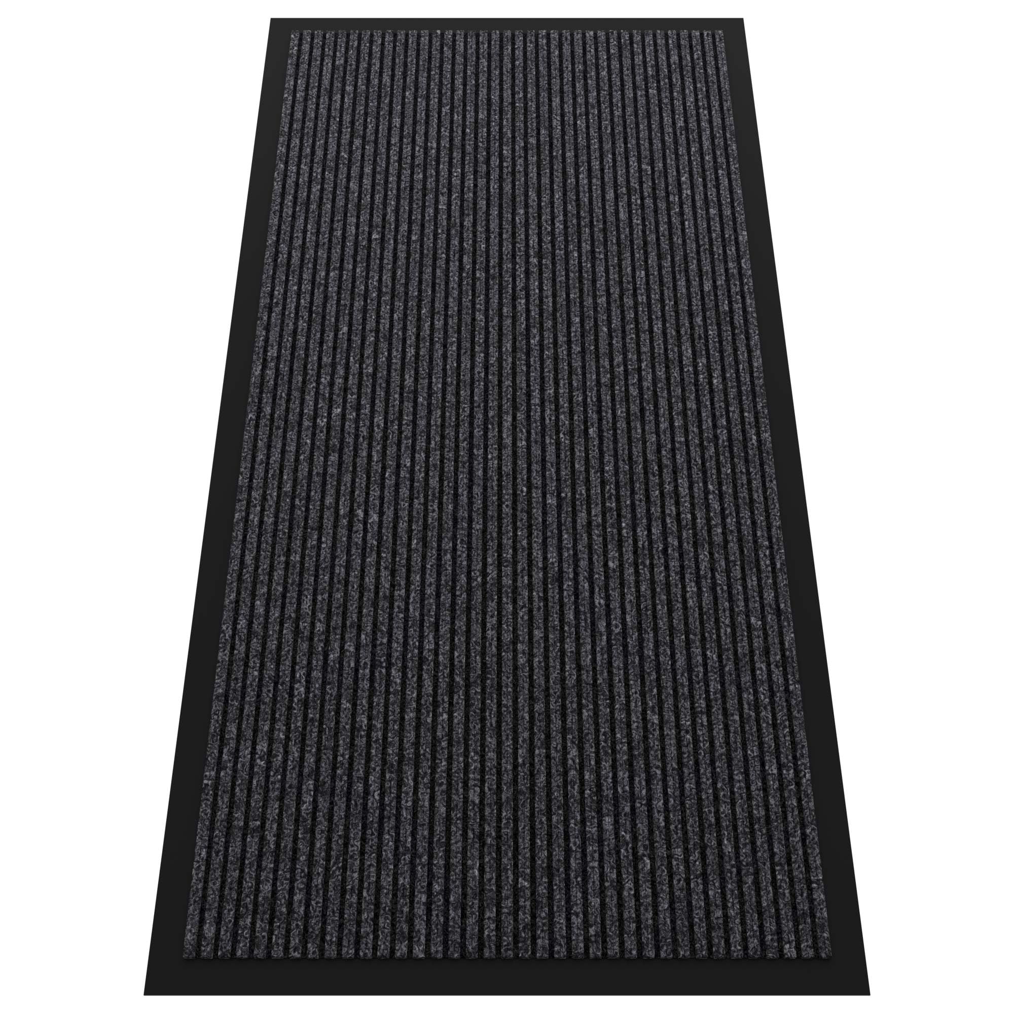 HOMEK Indoor Outdoor Door Mat 4' x 2' grey front view