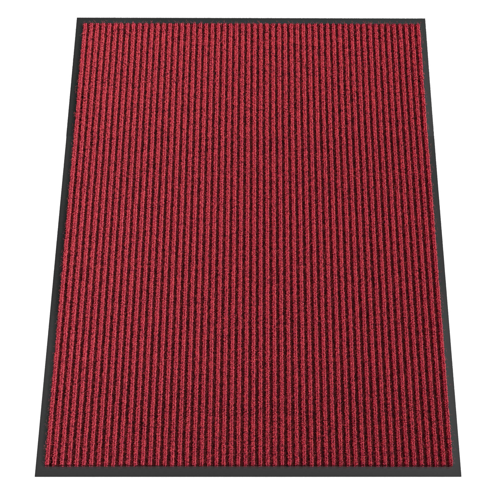 HOMEK Indoor Outdoor Door Mat Red 3' x 4' front view