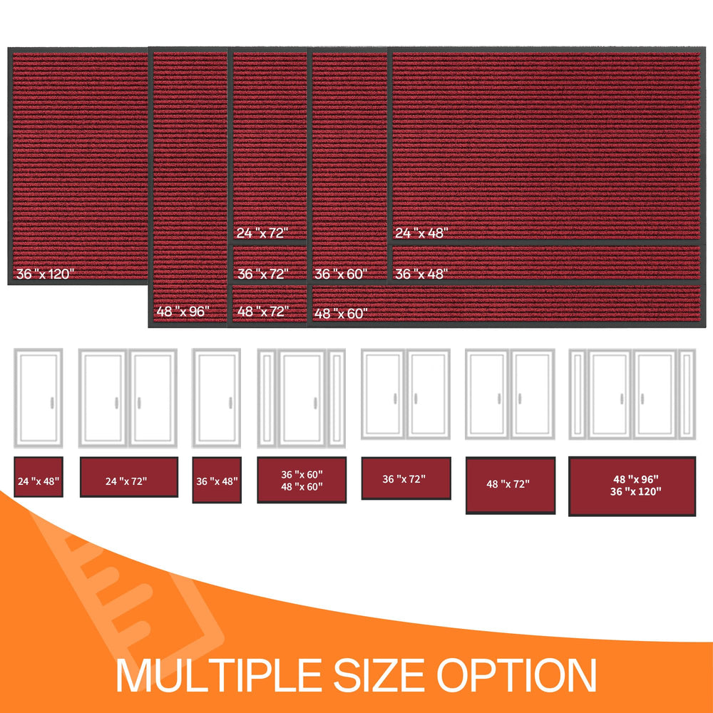 HOMEK Indoor Outdoor Door Mat Red packaging