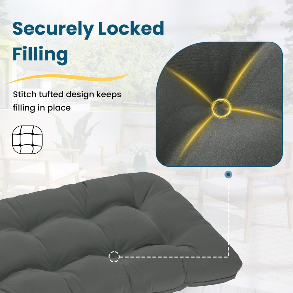 HOMELYSIAN cushion showing layered foam filling for comfort