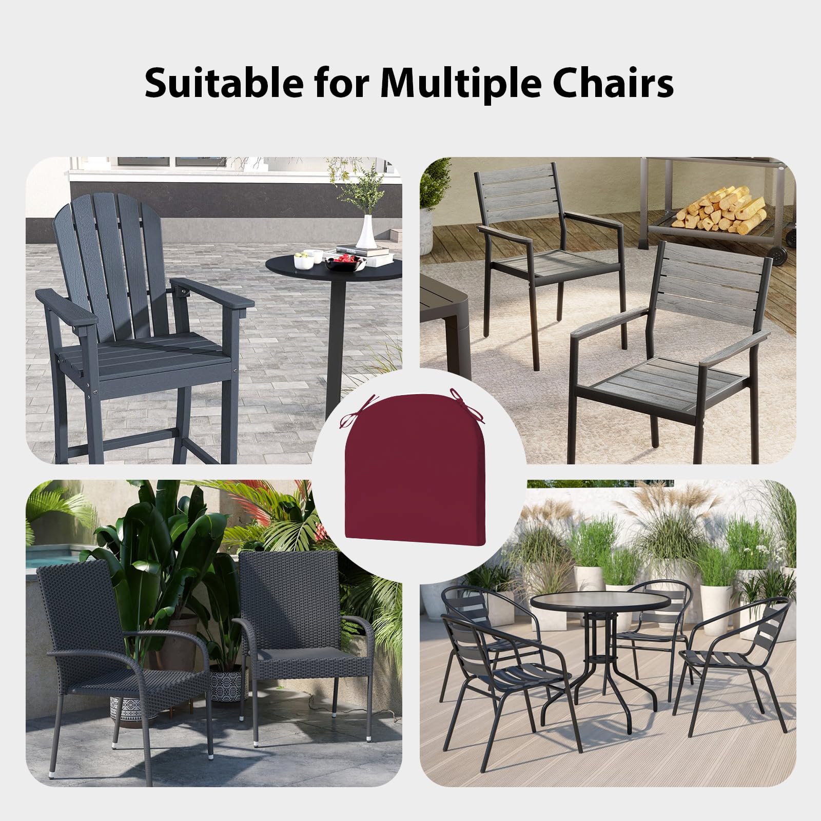 HOMELYSIAN cushions arranged on garden furniture