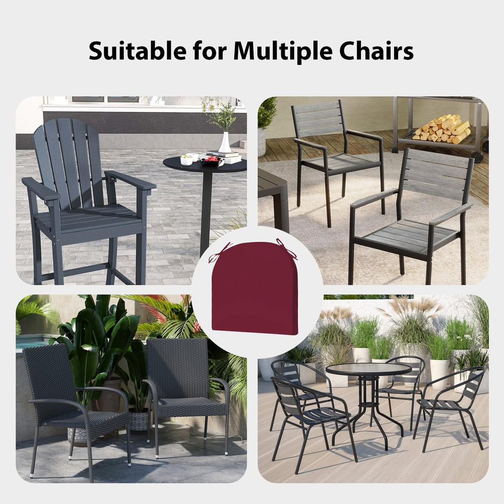 HOMELYSIAN cushions arranged on garden furniture