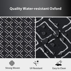 HOMELYSIAN Outdoor Chair Cushion Black Geometry side view