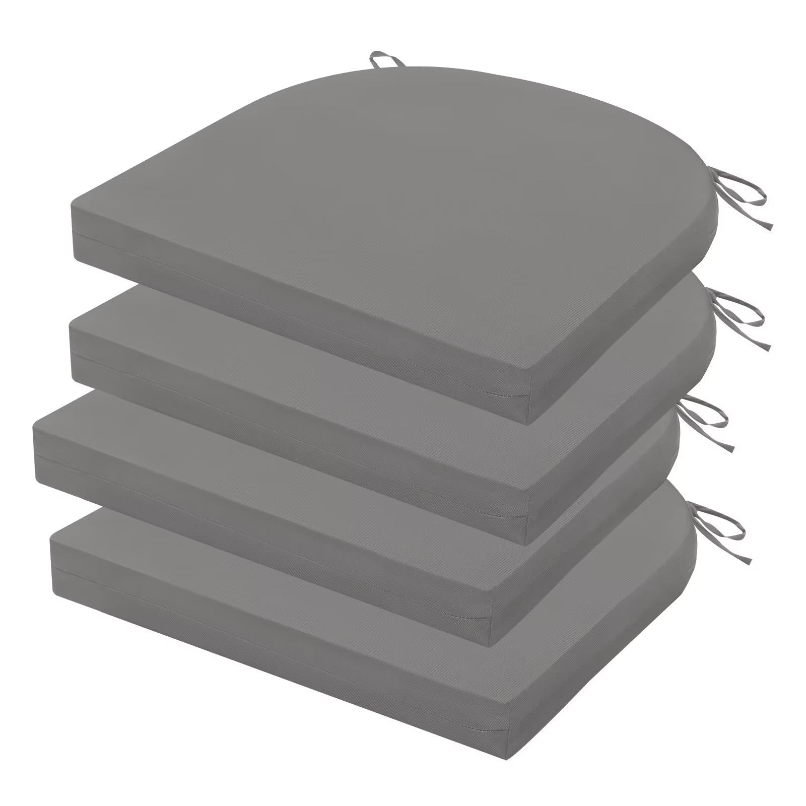 HOMELYSIAN Outdoor Chair Cushion light grey front view