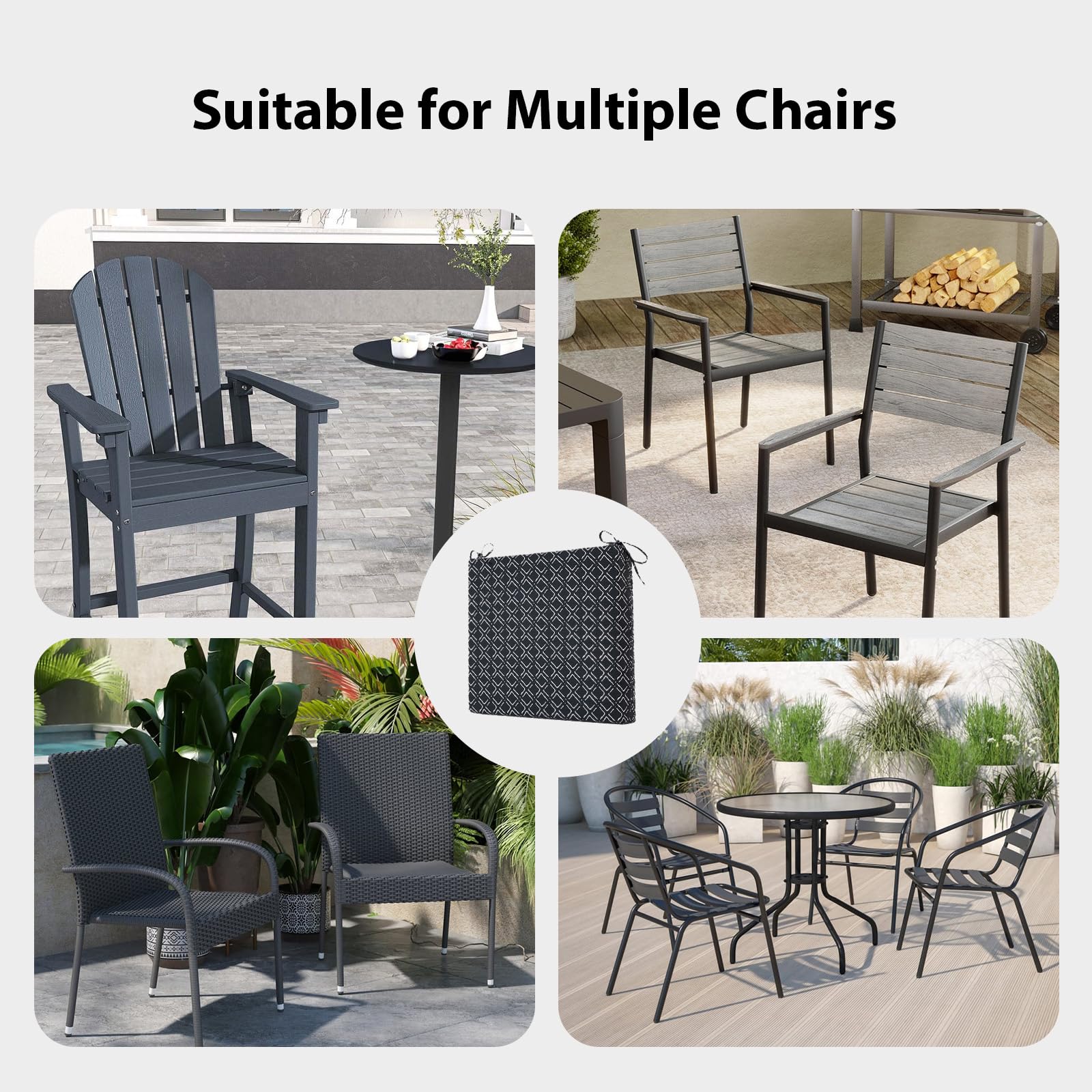 HOMELYSIAN Outdoor Chair Cushion package contents