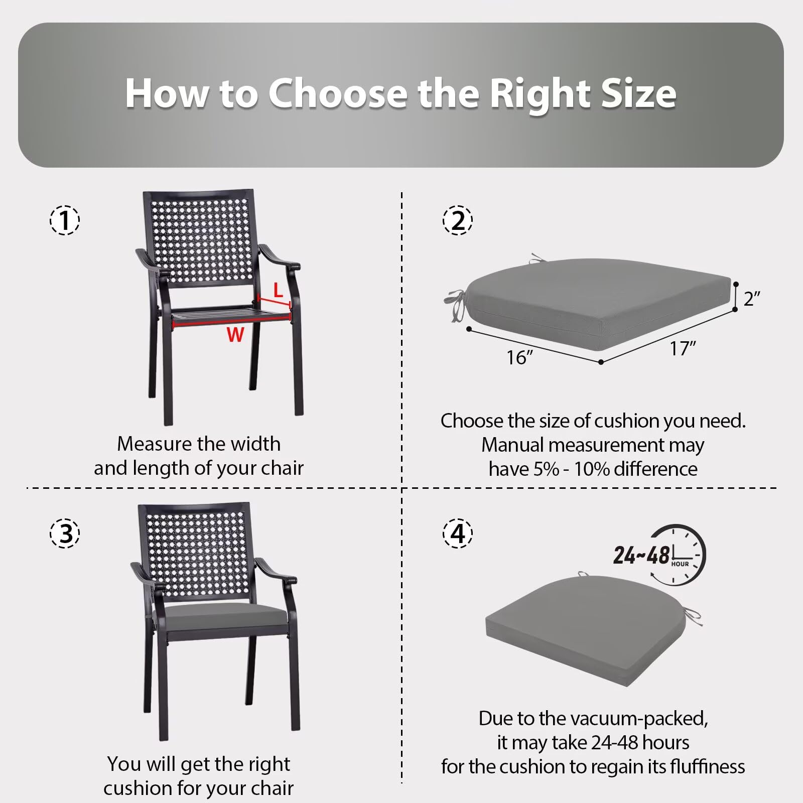 HOMELYSIAN Outdoor Chair Cushion texture close-up
