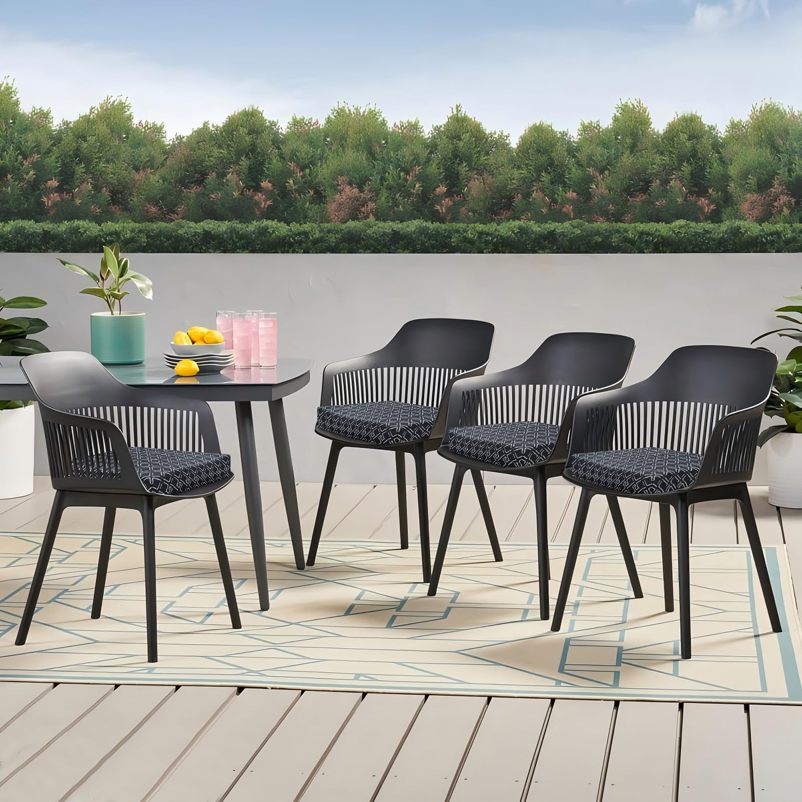 HOMELYSIAN Outdoor Chair Cushion with water-resistant fabric