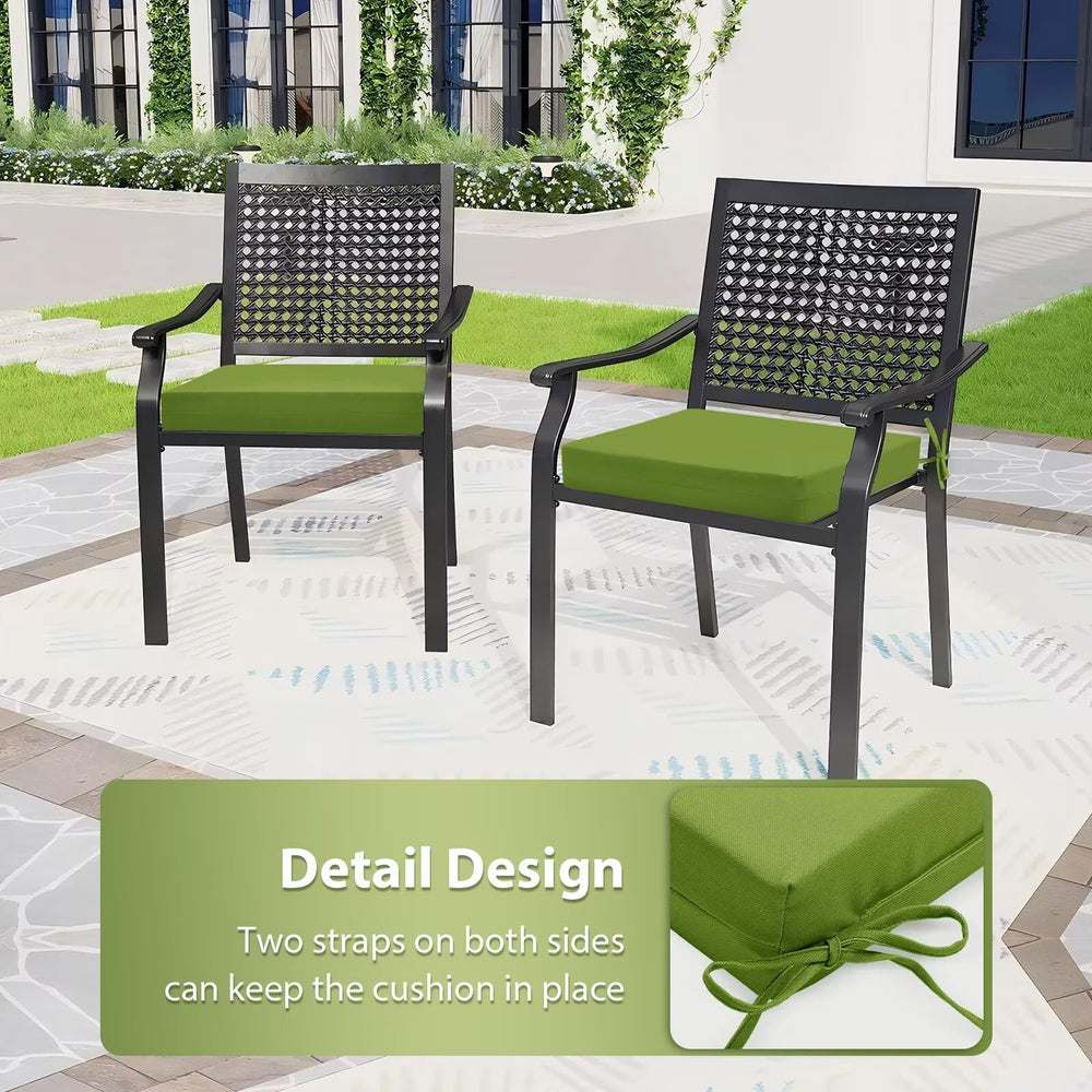 HOMELYSIAN outdoor chair cushions arranged on a patio chair