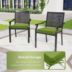 HOMELYSIAN outdoor chair cushions arranged on a patio chair