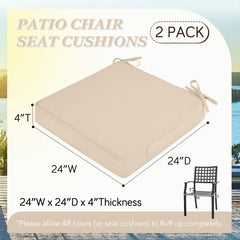 HOMELYSIAN Outdoor Chair Cushions beige side view