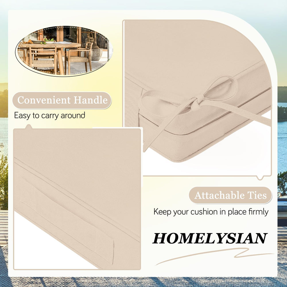 HOMELYSIAN Outdoor Chair Cushions in garden setting