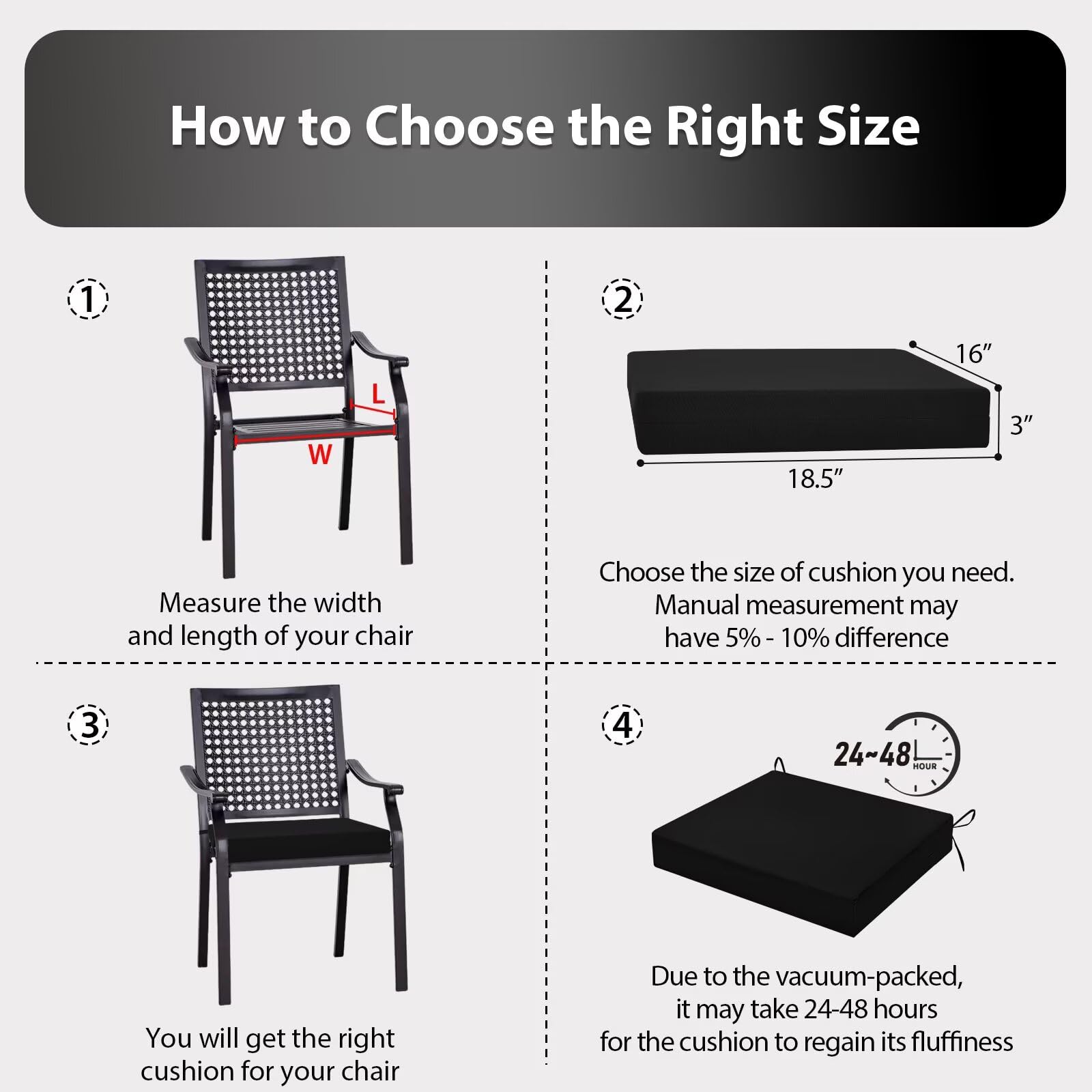 HOMELYSIAN Outdoor Chair Cushions on patio furniture