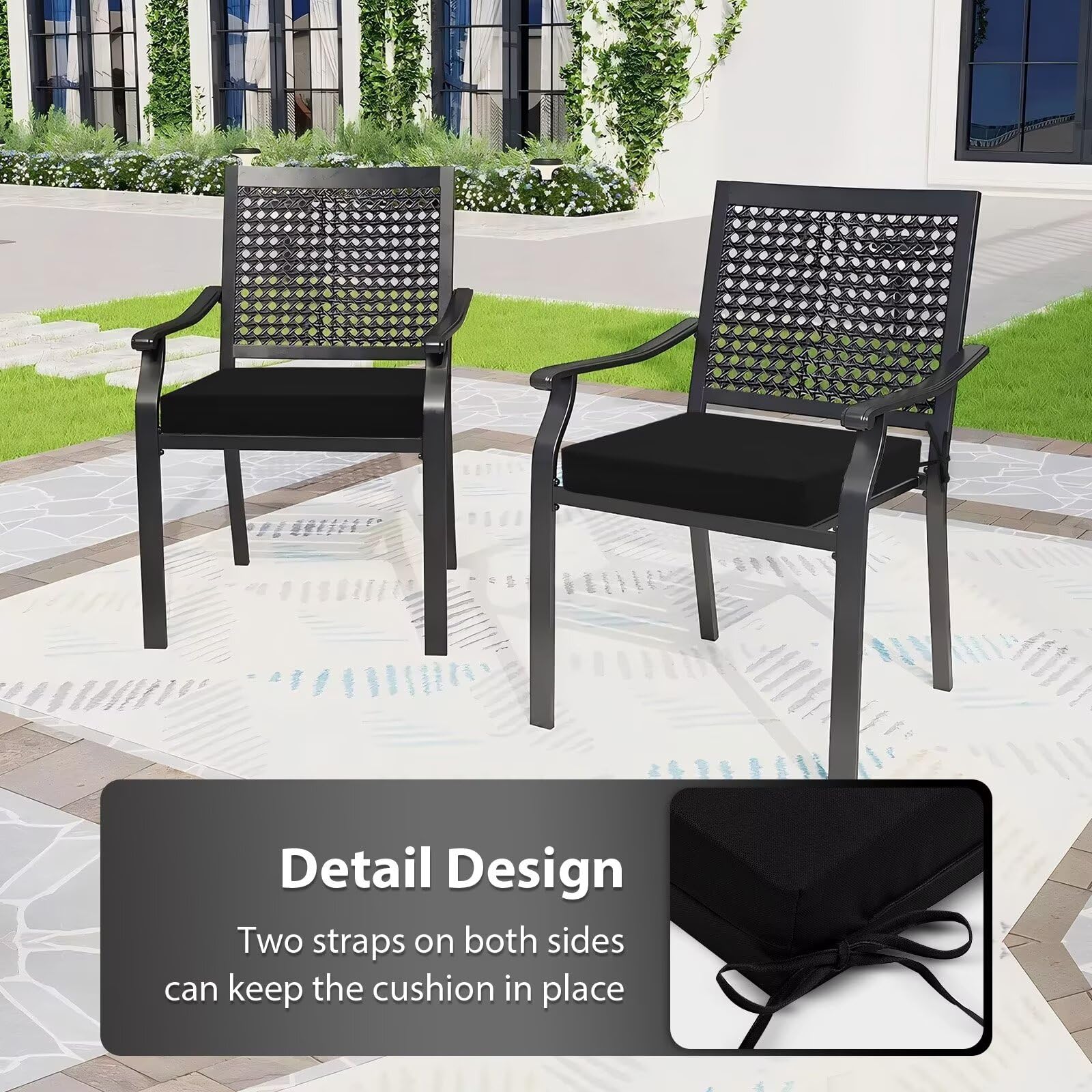 HOMELYSIAN Outdoor Chair Cushions packed in vacuum bags