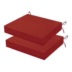 HOMELYSIAN outdoor chair cushions set of 2 in brick red front view