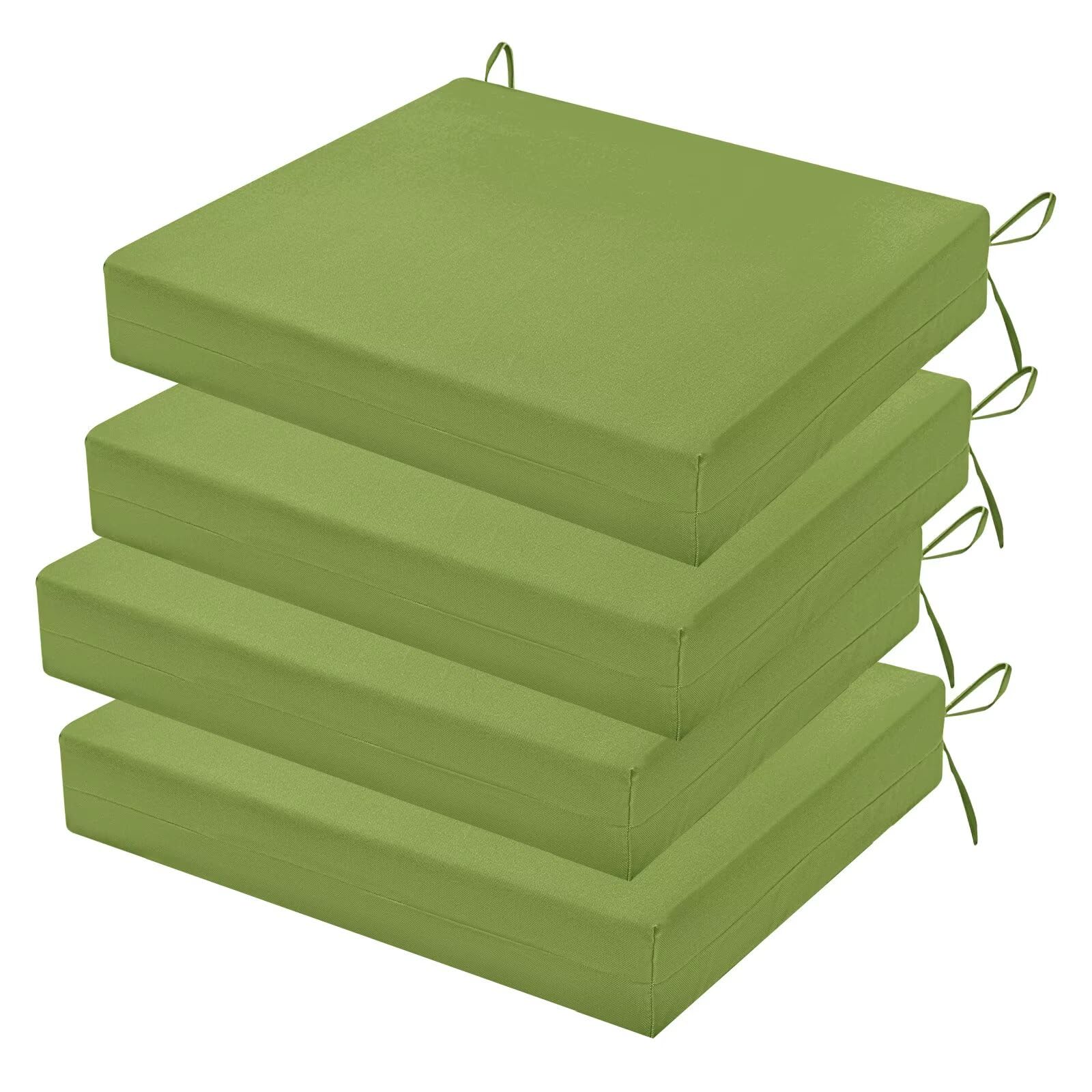 HOMELYSIAN Outdoor Chair Cushions set of 4 in grass green