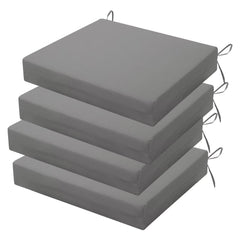HOMELYSIAN Outdoor Chair Cushions Set of 4 in Light Grey, front view