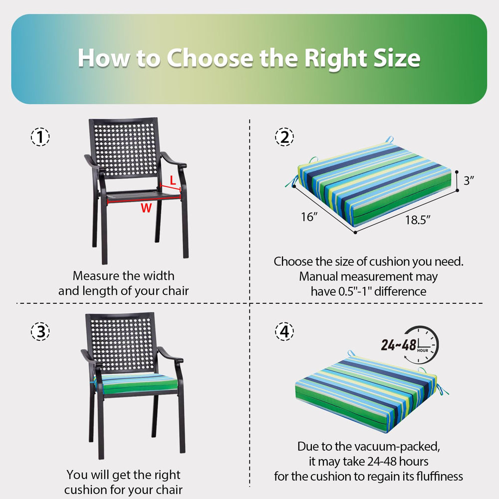 HOMELYSIAN Outdoor Chair Cushions showing water-resistant fabric