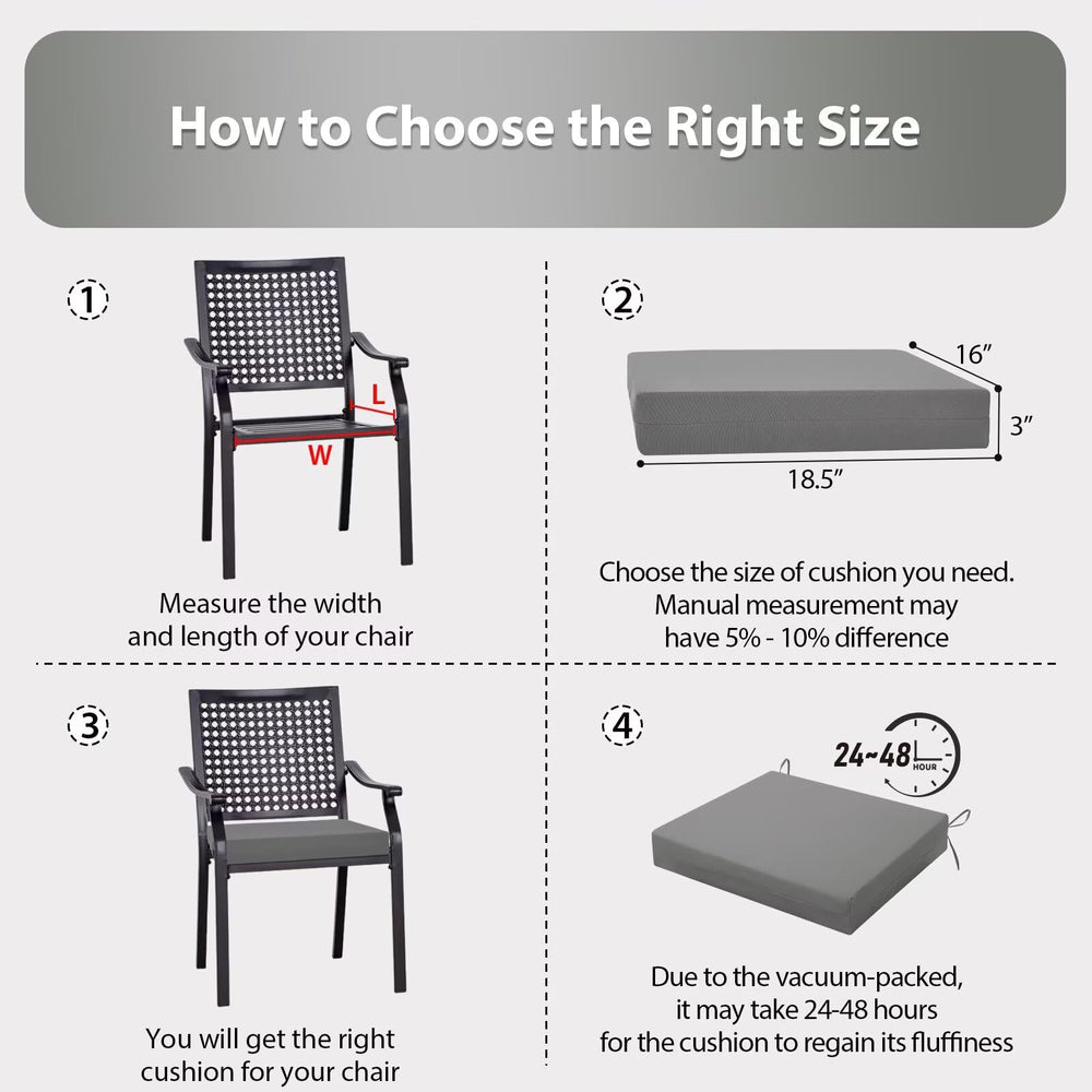 HOMELYSIAN Outdoor Chair Cushions showing water-resistant fabric