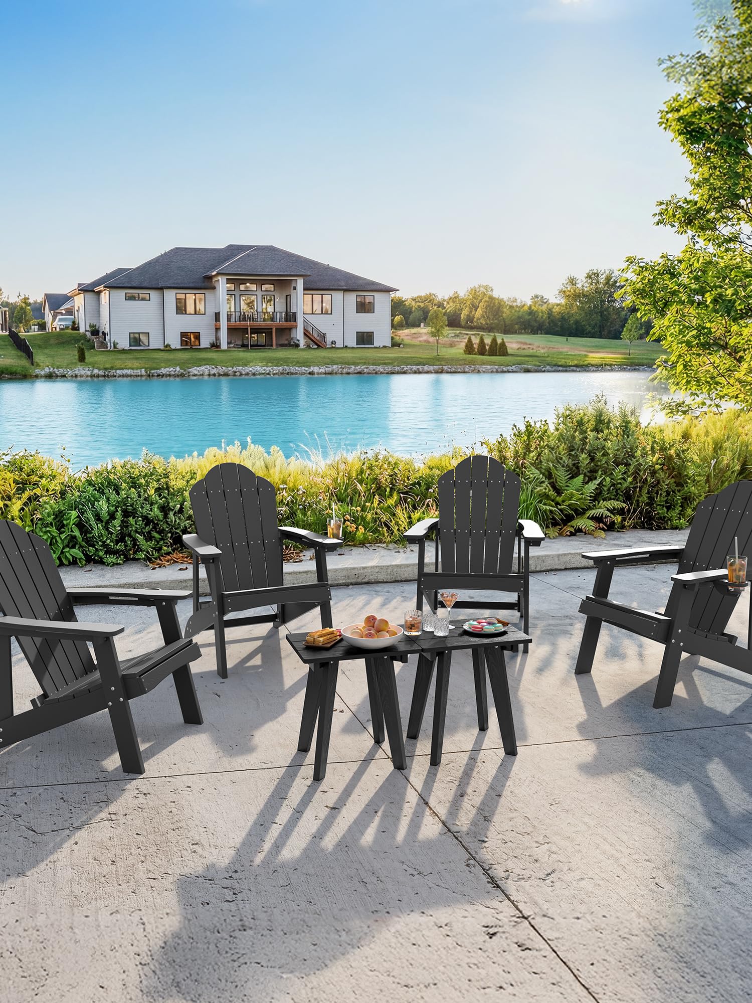 Homenjoy HDPE Outdoor Side Table side view