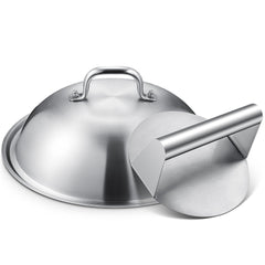 homenote Griddle Accessories Kit Stainless Steel Dome and Burger Press