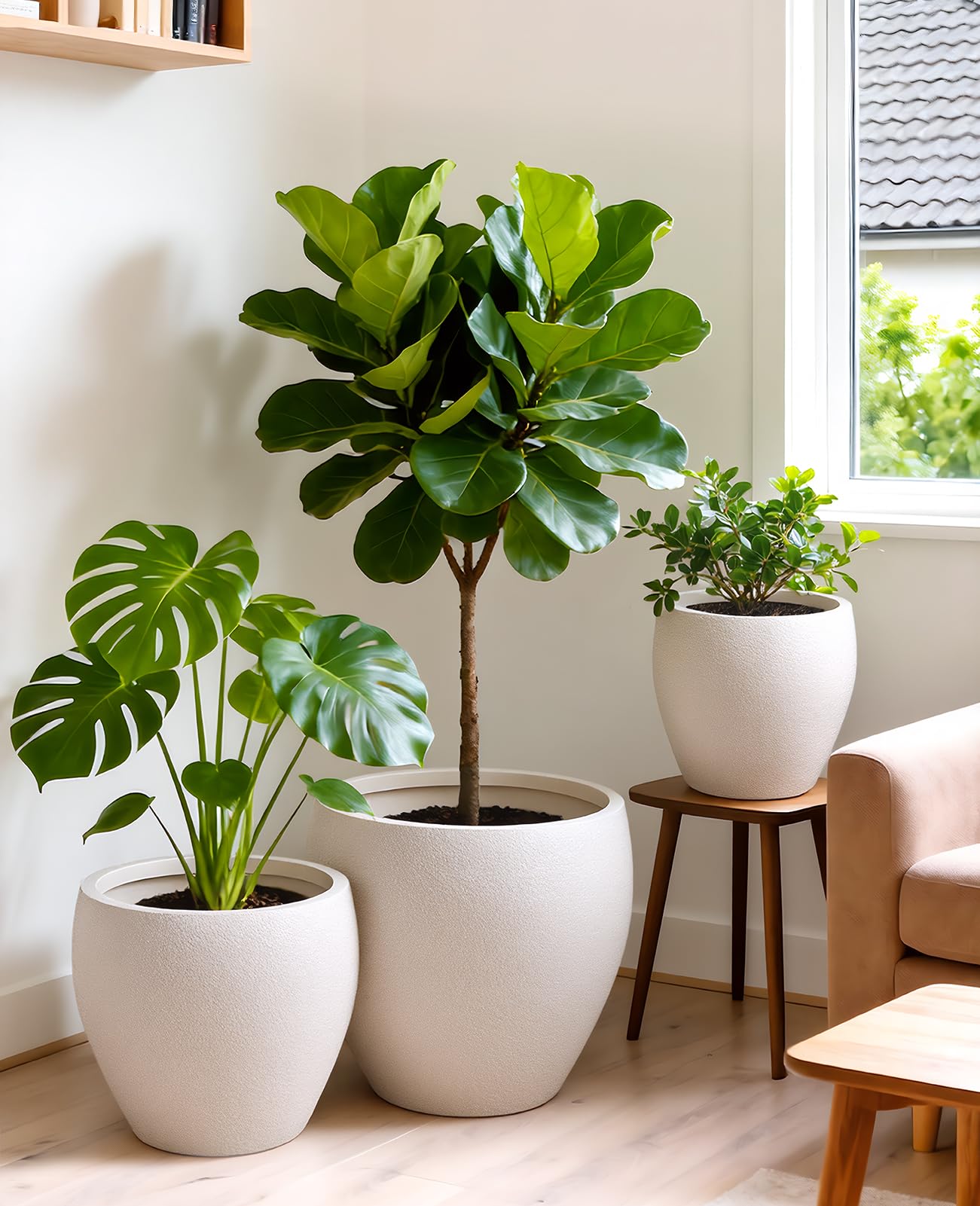 homenote large flower pots set on patio