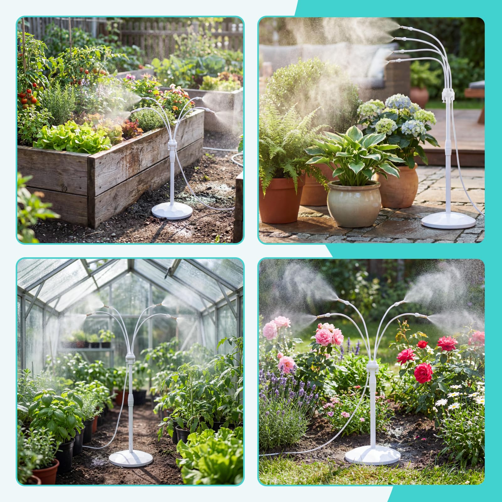homenote misting system setup in a garden environment