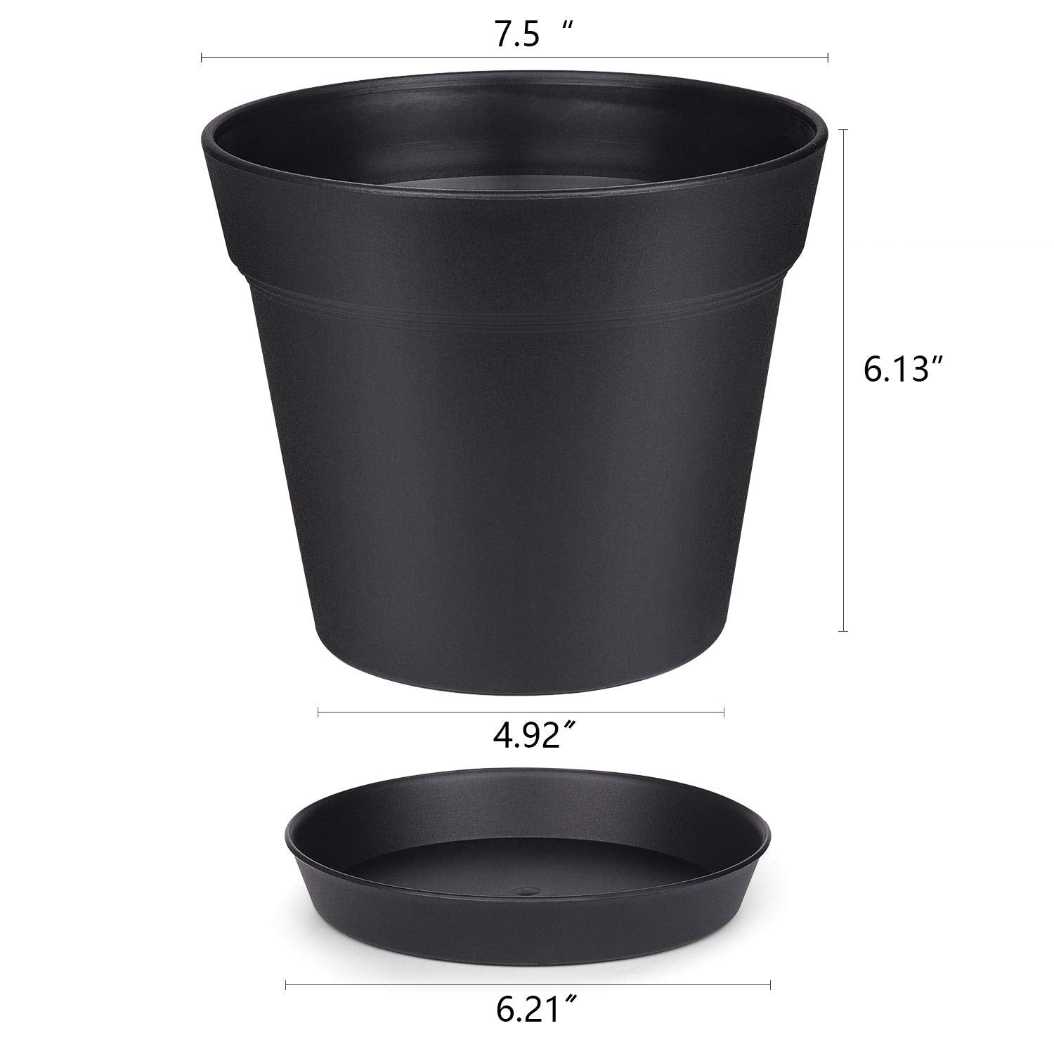 homenote plastic flower pots in cream white colour