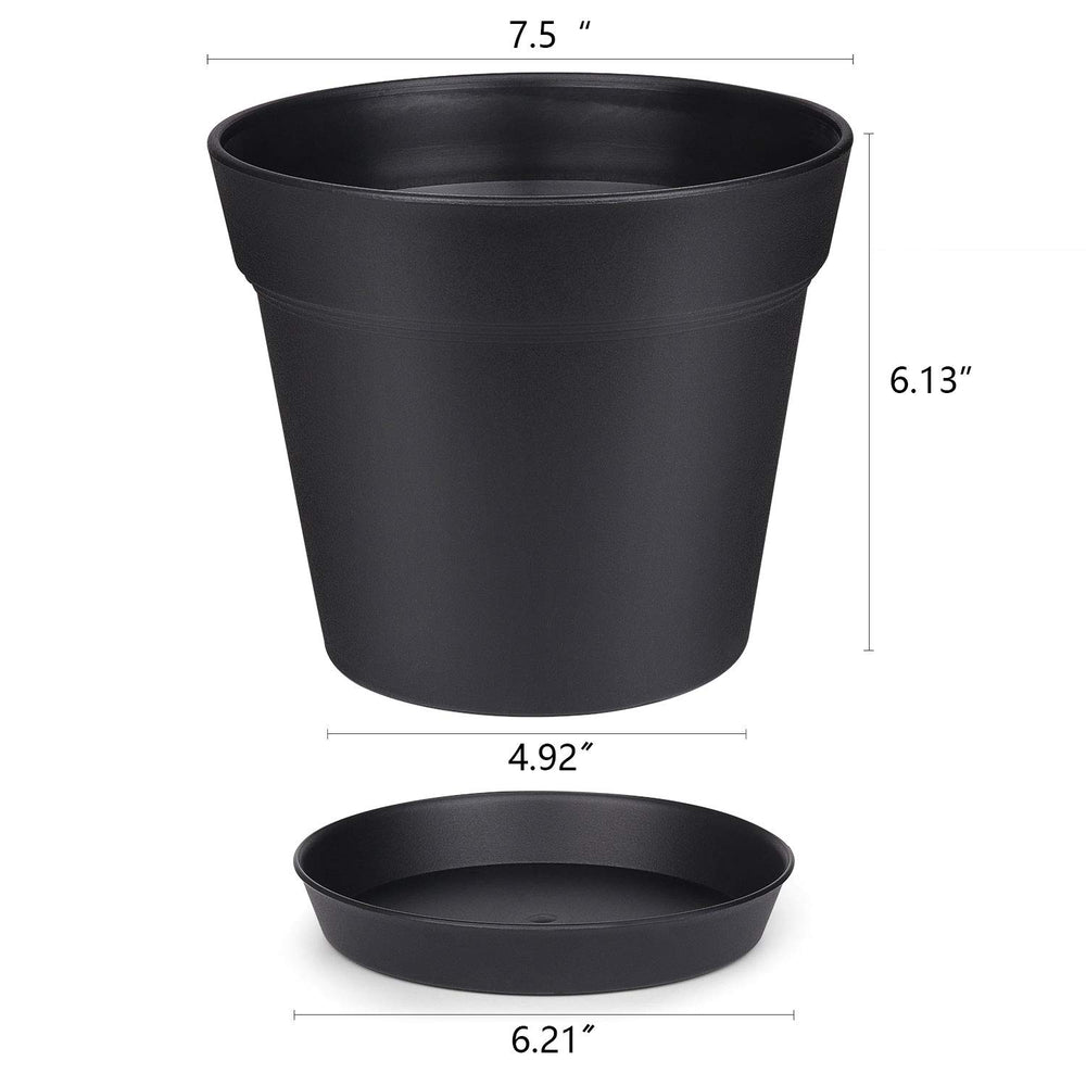 homenote plastic flower pots in cream white colour