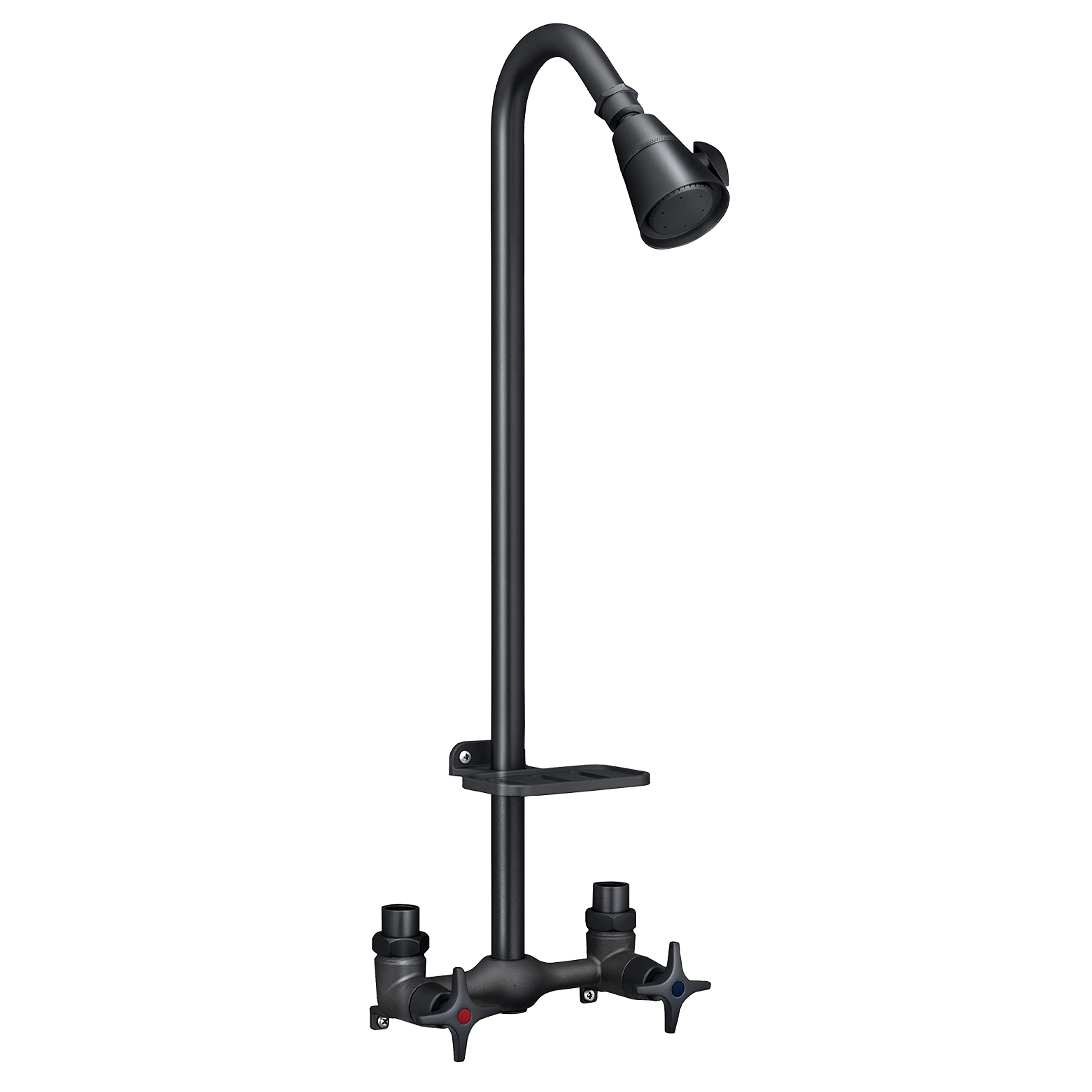 Homewerks Outdoor Shower Kit front view with soap dish