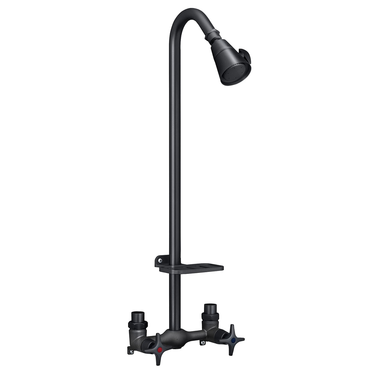 Homewerks Outdoor Shower Kit front view with soap dish