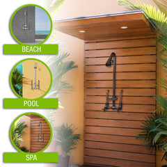 Homewerks Outdoor Shower Kit installed near a pool