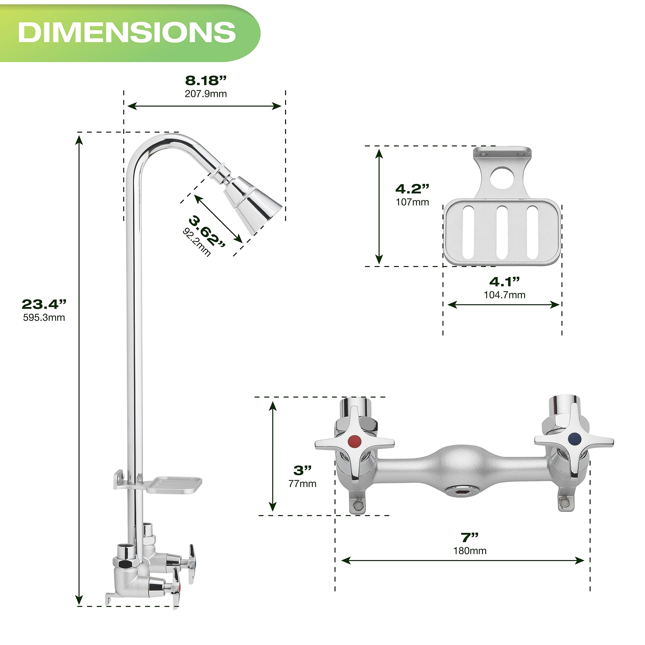 Homewerks Outdoor Shower Kit with accessories