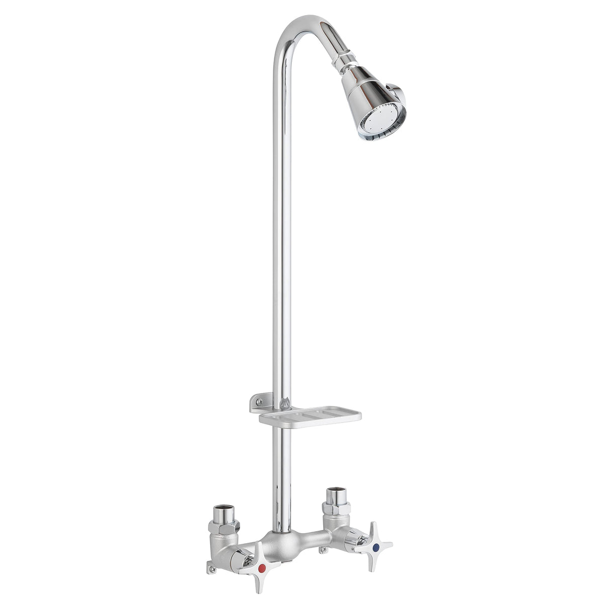 Homewerks Outdoor Shower Kit with Soap Dish, chrome finish