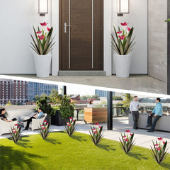 Homight Metal Agave Plant with ground insert for easy installation