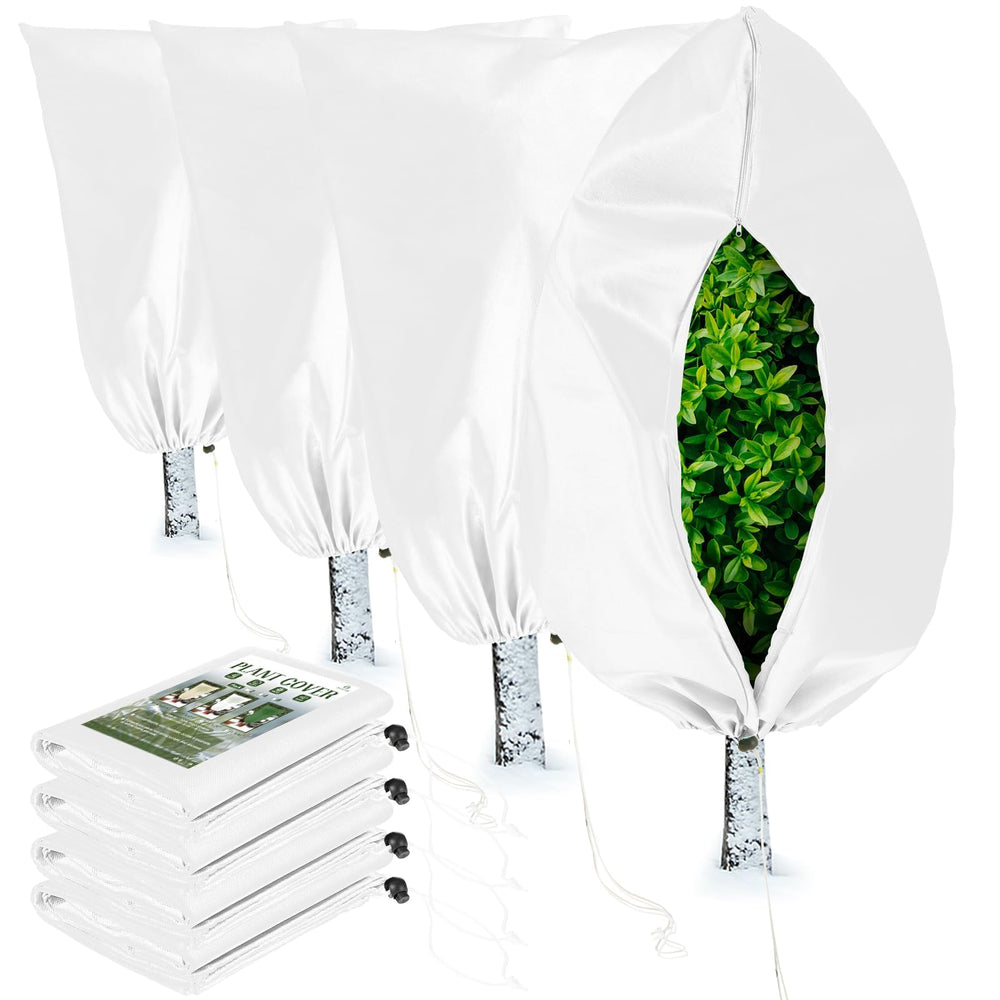 Homimp plant cover 4 pack with zipper and drawstring