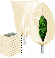 Homimp plant covers for frost protection, yellow color, front view