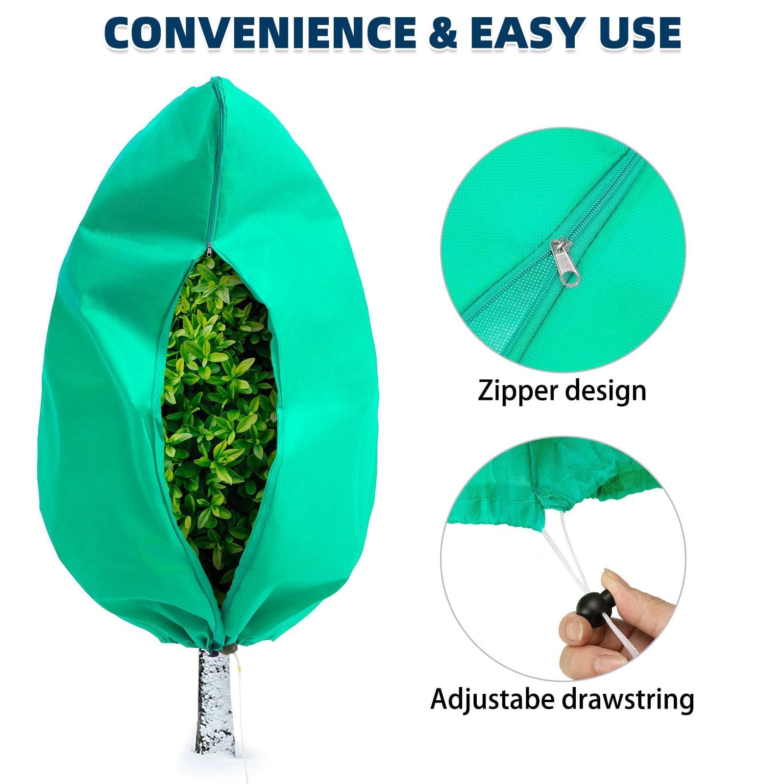 Homimp Plant Covers packaging with dimensions