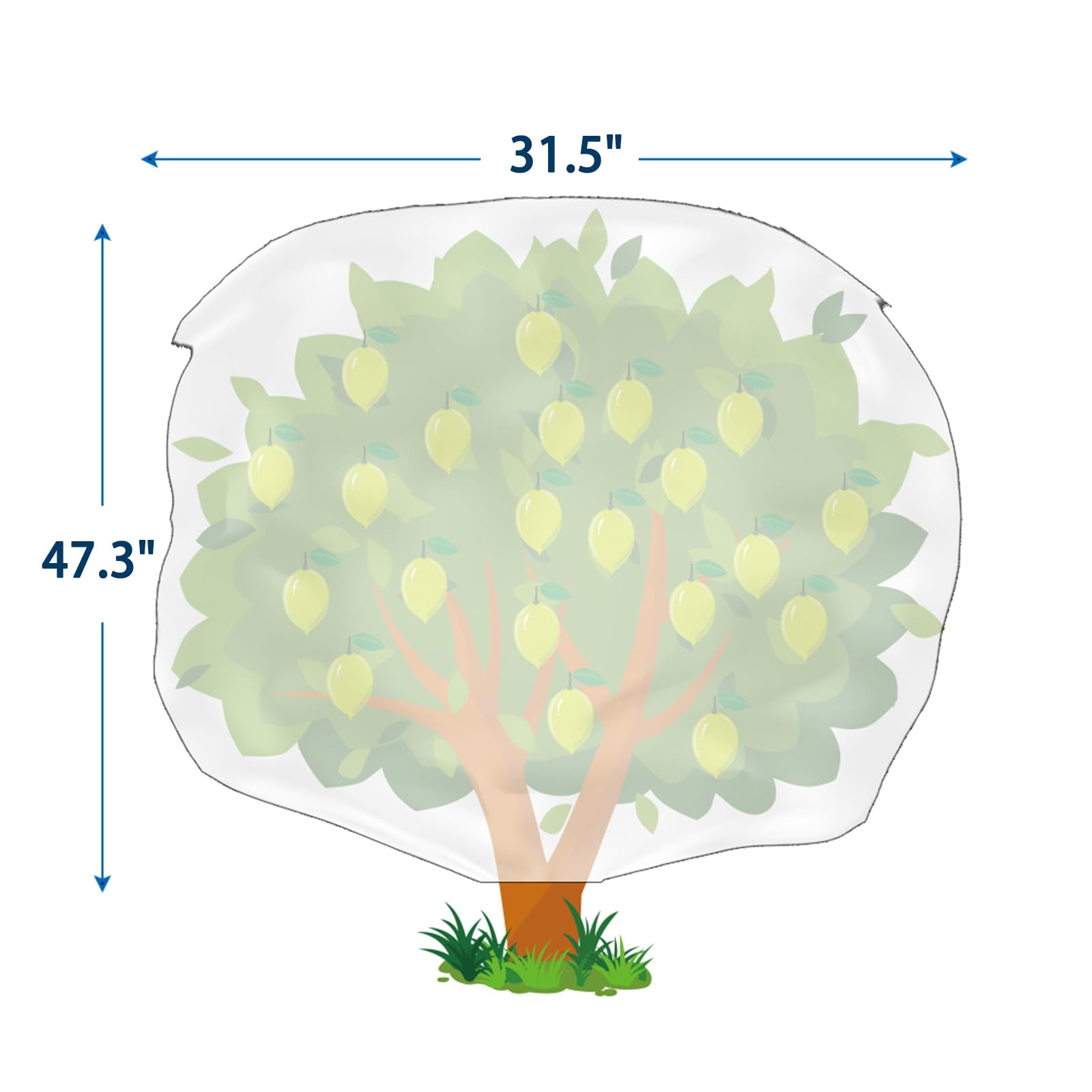 Homimp Plant Covers protecting small trees in winter