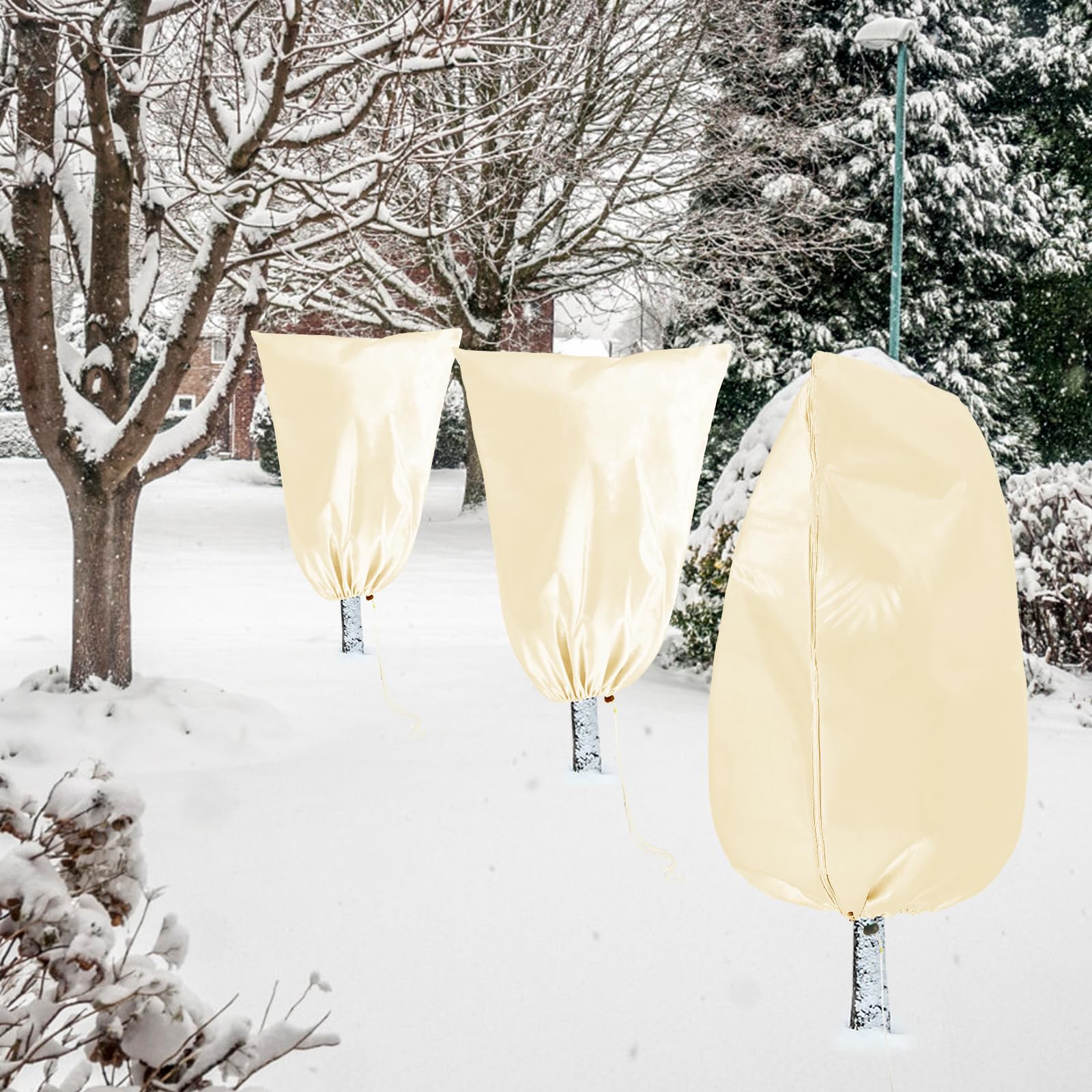 Homimp Plant Covers with zipper and drawstring design