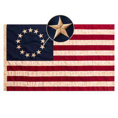 Homissor Betsy Ross Flag 3x5 feet tea-stained design front view