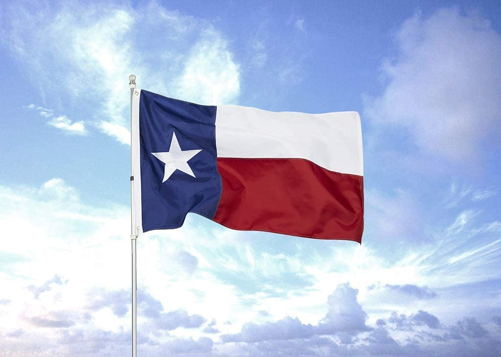 Homissor Texas Flag packaging with dimensions