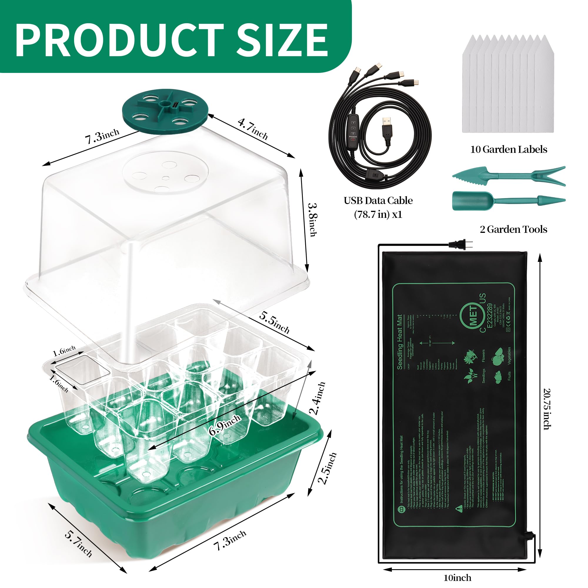 Homiton grow light with adjustable brightness settings